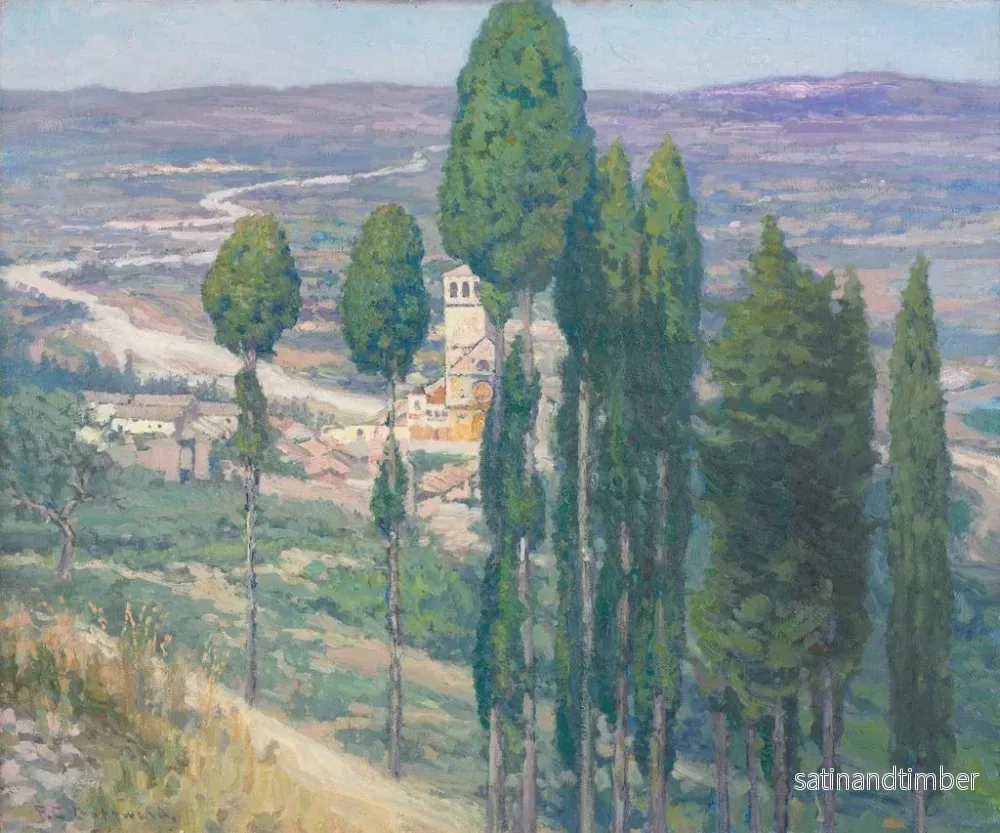Reproduktion av målningen La vallée ombrienne en Italie - Frederick Gottwald - Bild 2
