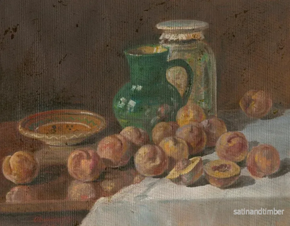 Reproduktion av målningen Flicka med rosor - Gustav Adolf Obendorf - Bild 2