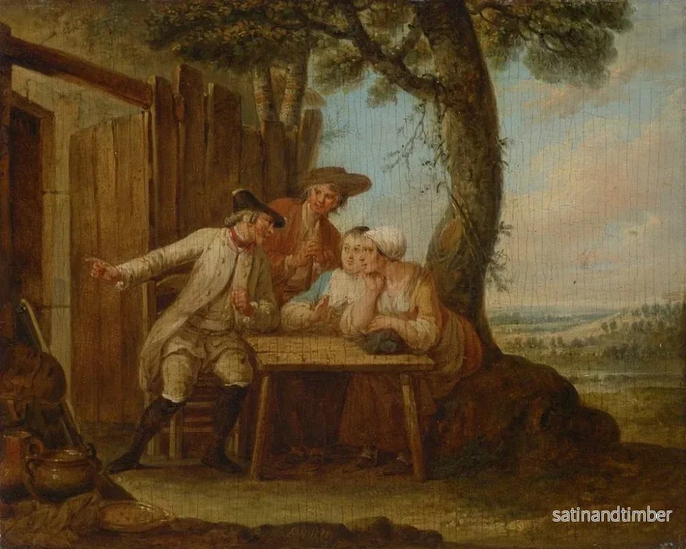 Reproduktion av målningen Le Retour - Louis Joseph Watteau - Bild 2