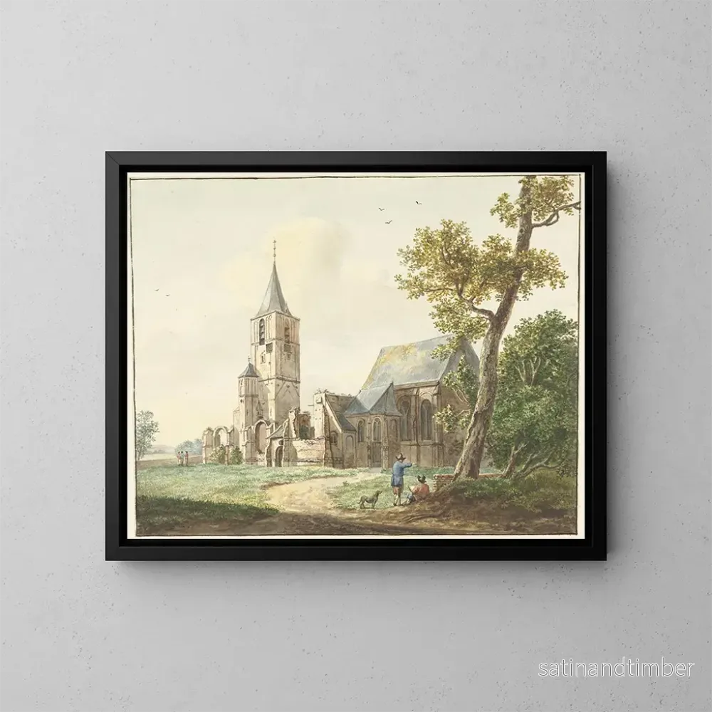Reproduktion av målningen av Warmond-kyrkan – Pieter Gerardus van Os Reproduktion av målningen av Warmond-kyrkan – Pieter Gerardus van Os
