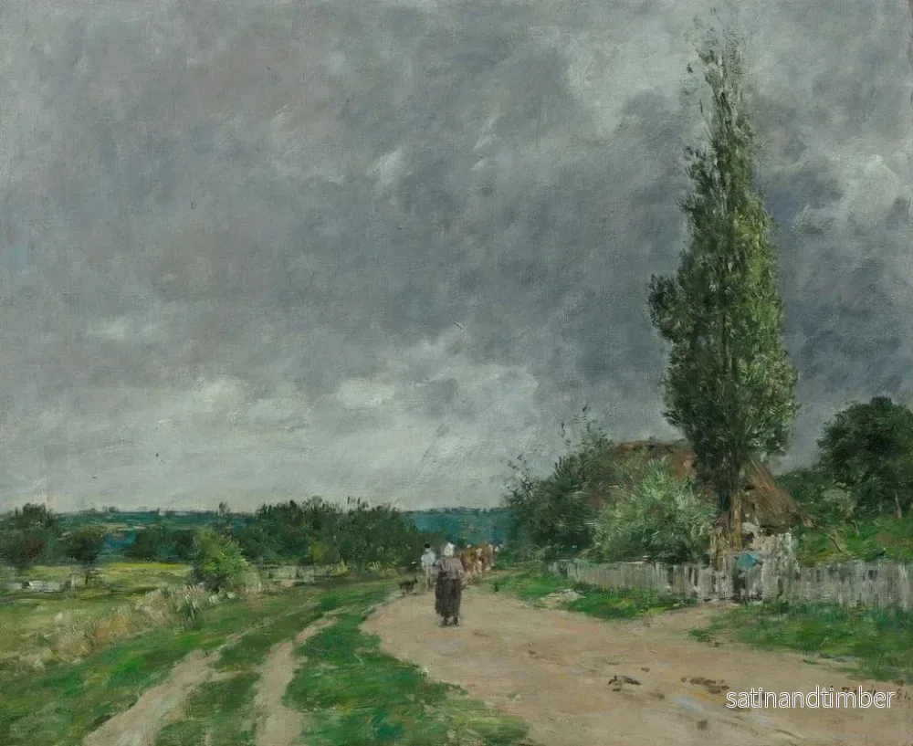 Reproduktion av målningen La route de Deauville - Eugène Boudin - Bild 2
