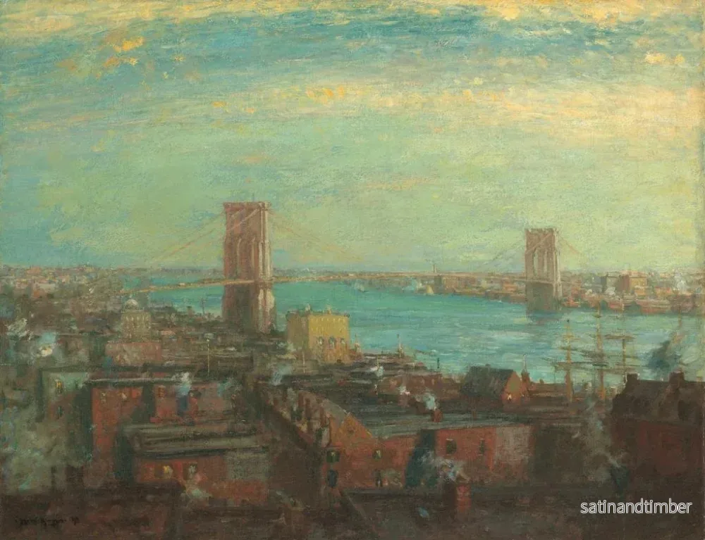 Reproduktion av målningen Pont de Brooklyn - Henry Ward Ranger - Bild 2