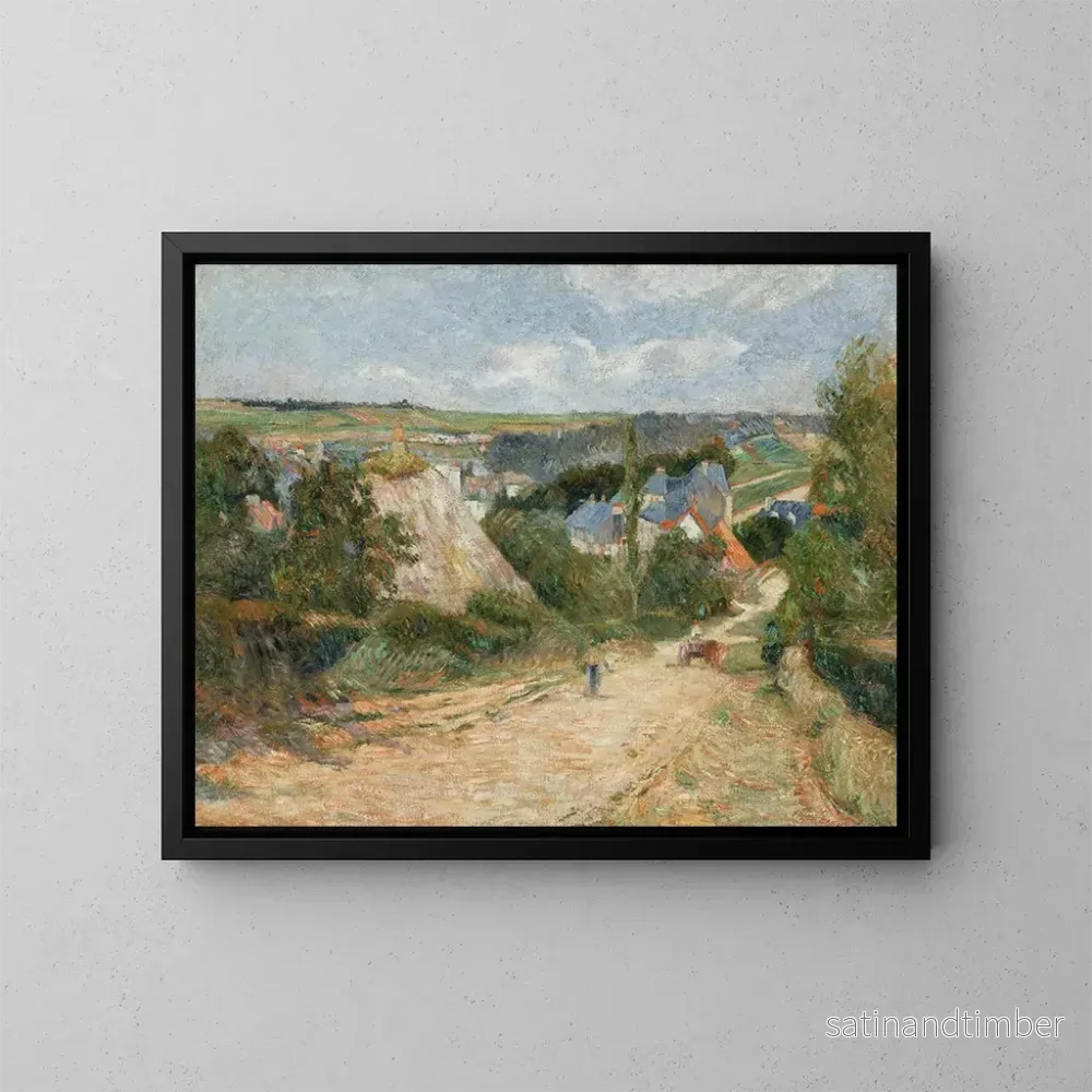 Reproduktion av målningen Entré till Osny-by - Paul Gauguin