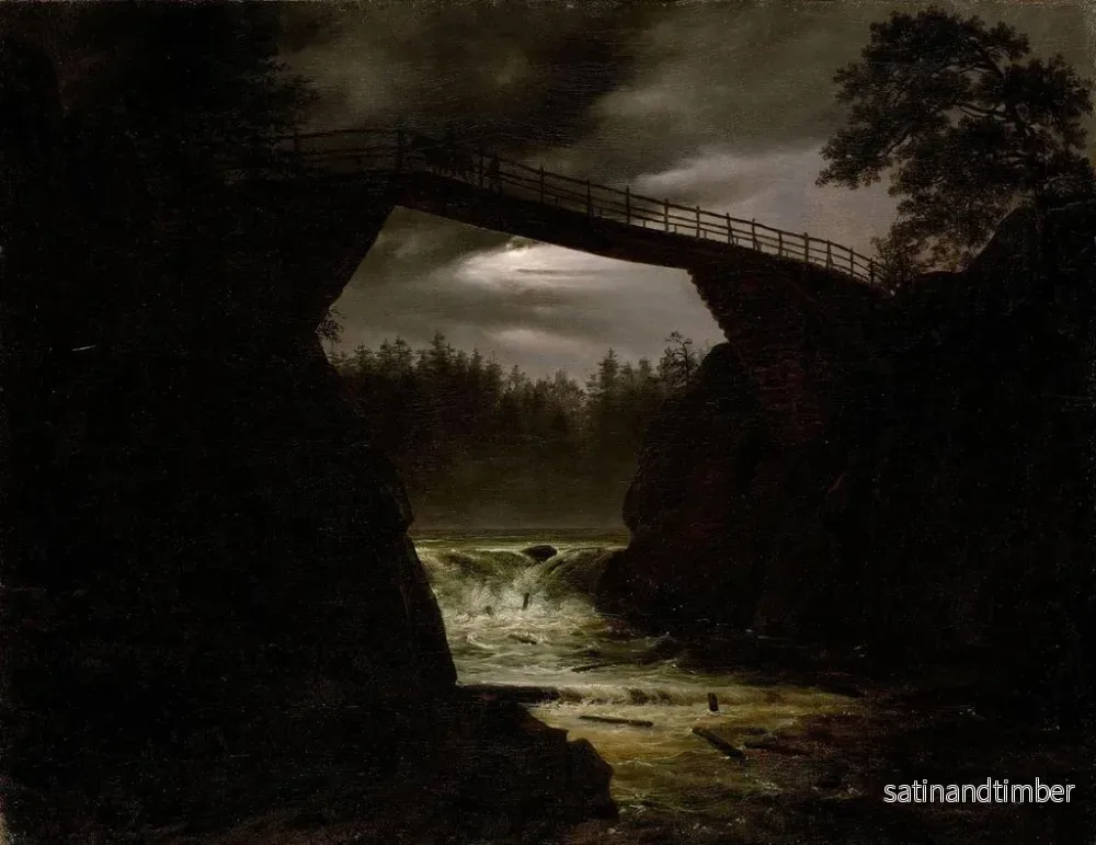 Reproduktion av målningen Le pont de Hauge près d'Arendal - Thomas Fearnley - Bild 2