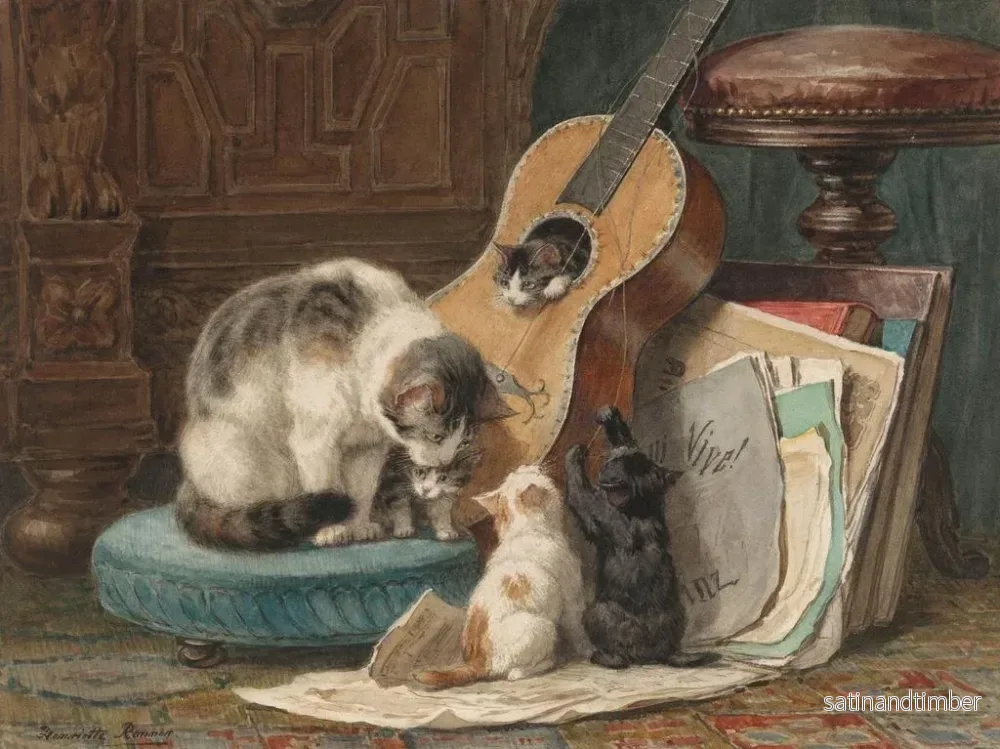 Reproduktion av målningen Les Musiciens - Henriette Ronner-Knip - Bild 2