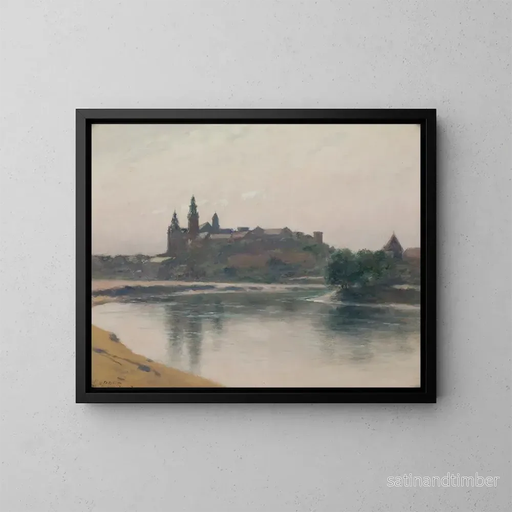 Reproduktion av målningen Wawel på Vistula-sidan – Stanisław Witkiewicz Reproduktion av målningen Wawel på Vistula-sidan – Stanisław Witkiewicz