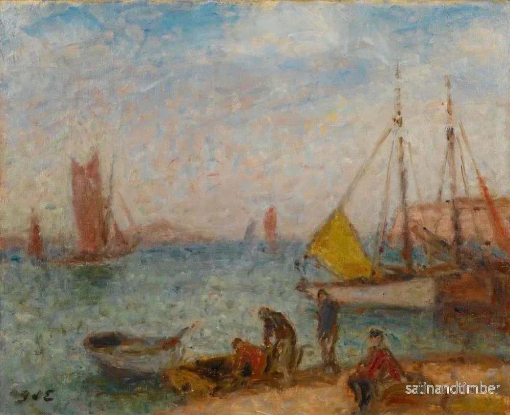 Reproduktion av målningen Thonniers i Saint-Gilles-Croix-de-Vie - Georges d'Espagnat - Bild 2