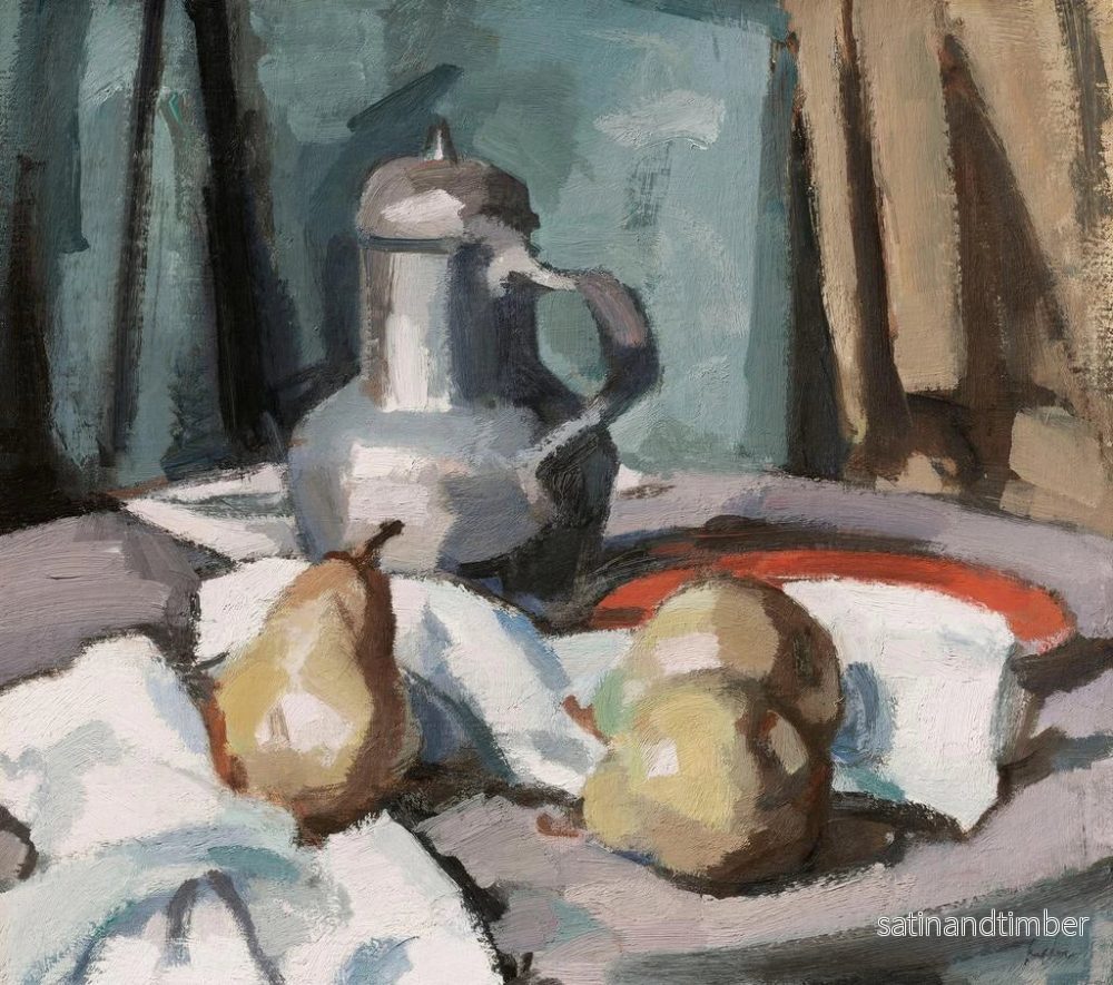 Reproduktion av målningen Pichet i tenn och päron - Samuel John Peploe - Bild 2