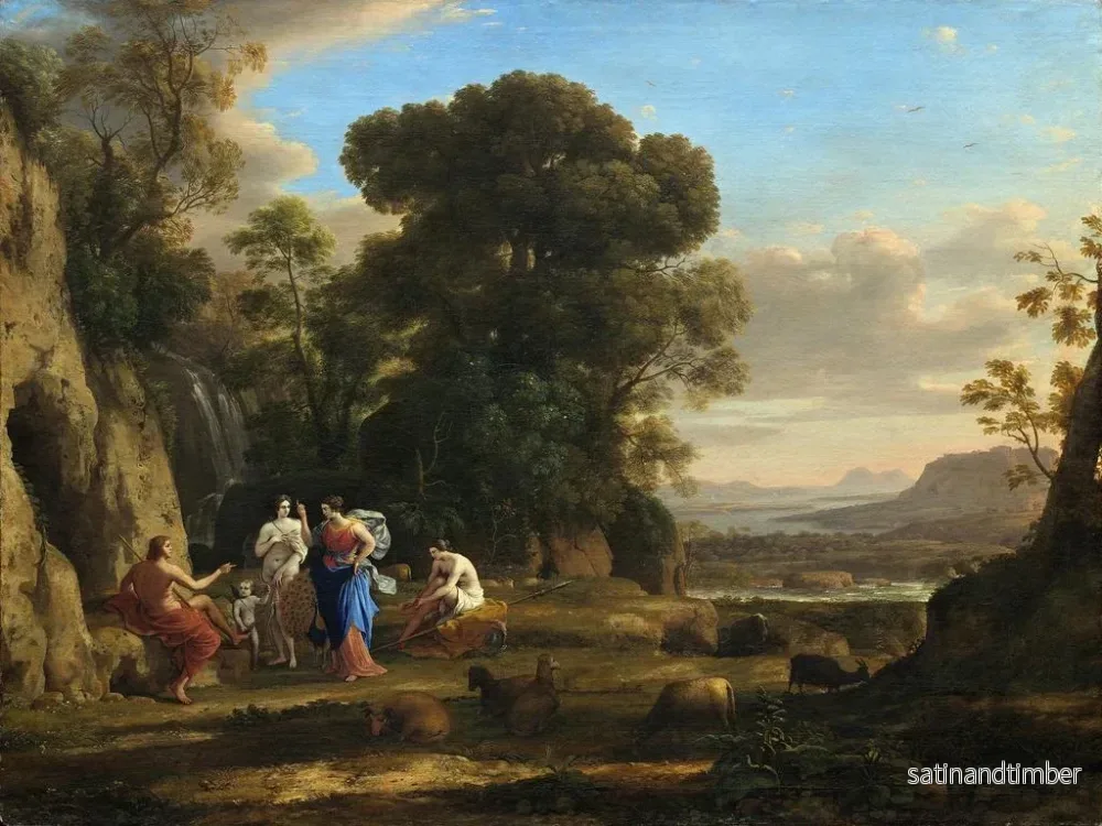 Reproduktion av målningen Le Jugement de Paris - Claude Lorrain - Bild 2