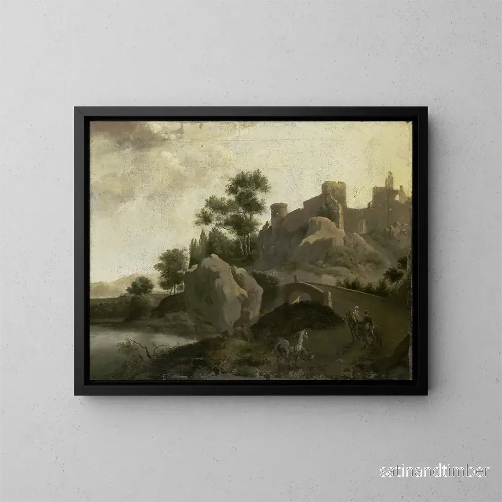 Reproduktion av målningen Landskap Italien – Johann Georg Schieblius Reproduktion av målningen Landskap Italien – Johann Georg Schieblius