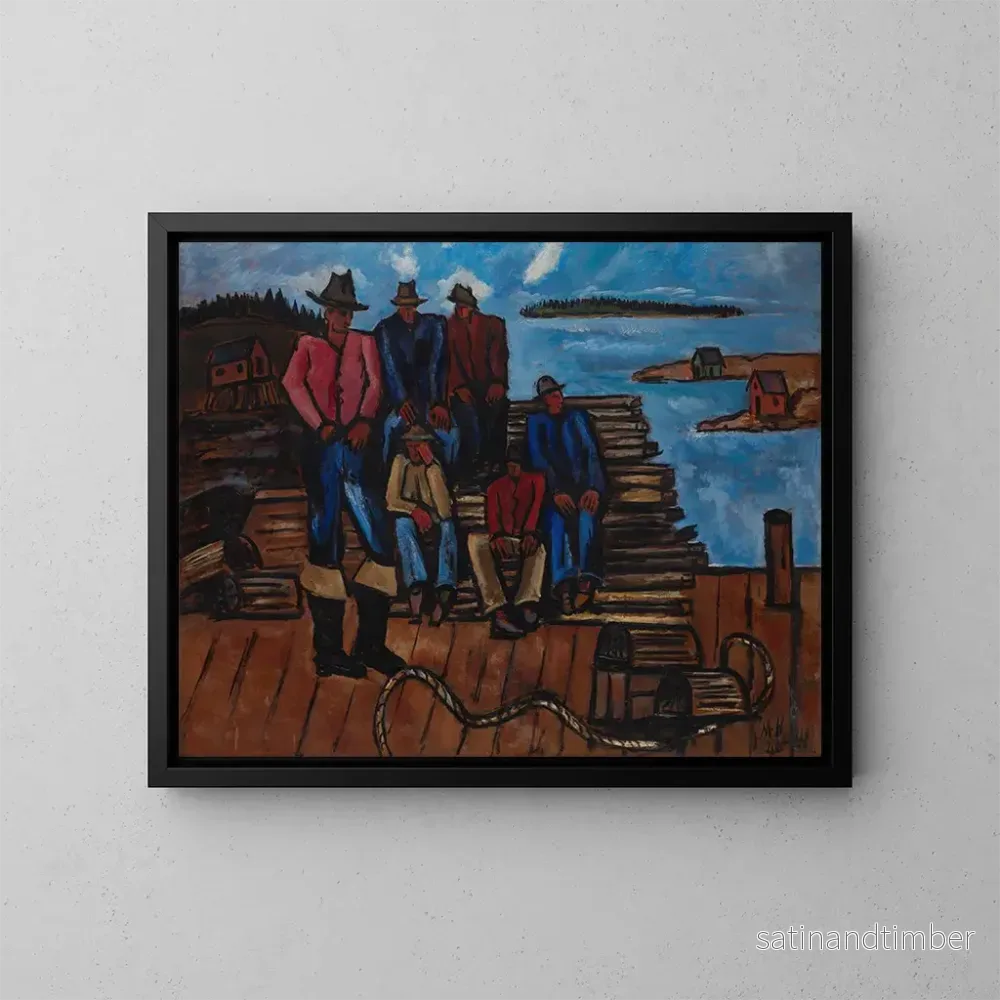 Reproduktion av målningen Fiskare av humrar - Marsden Hartley