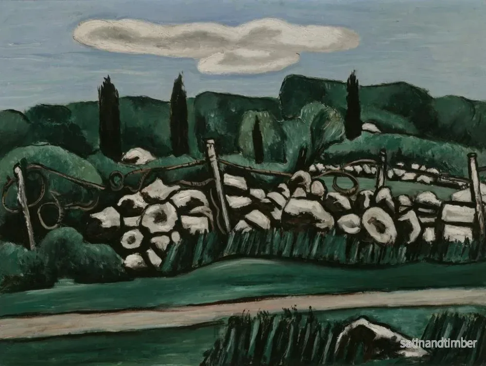 Reproduktion av målningen Les Derniers Murs de Pierre à Dogtown - Marsden Hartley - Bild 2