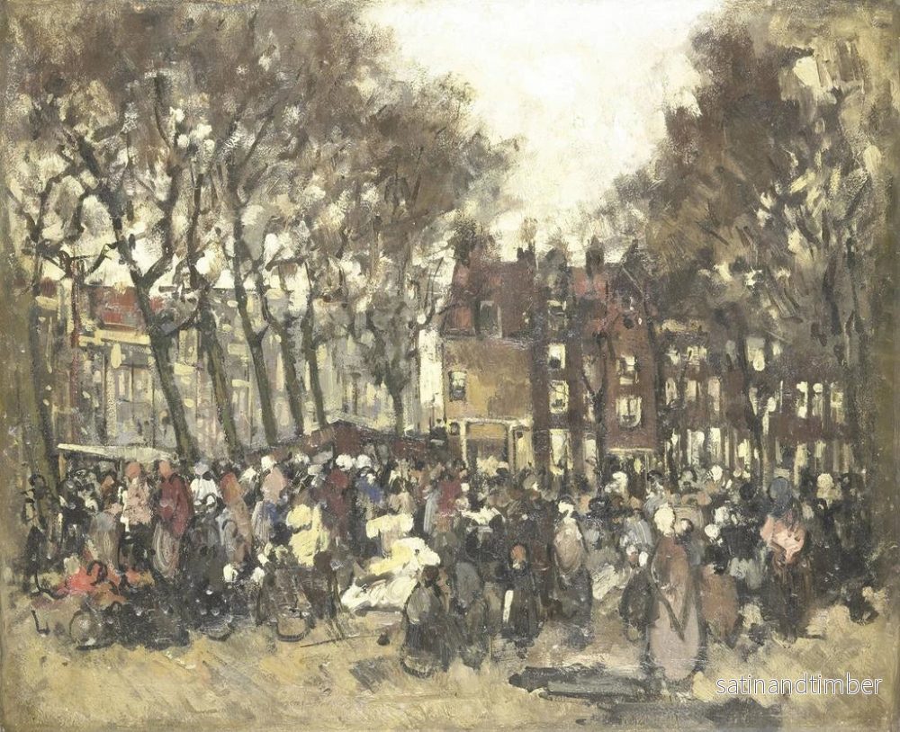 Reproduktion av målningen Le Noordermarkt i Amsterdam - Joannes Barnardus Antonius Maria Westerwoudt - Bild 2