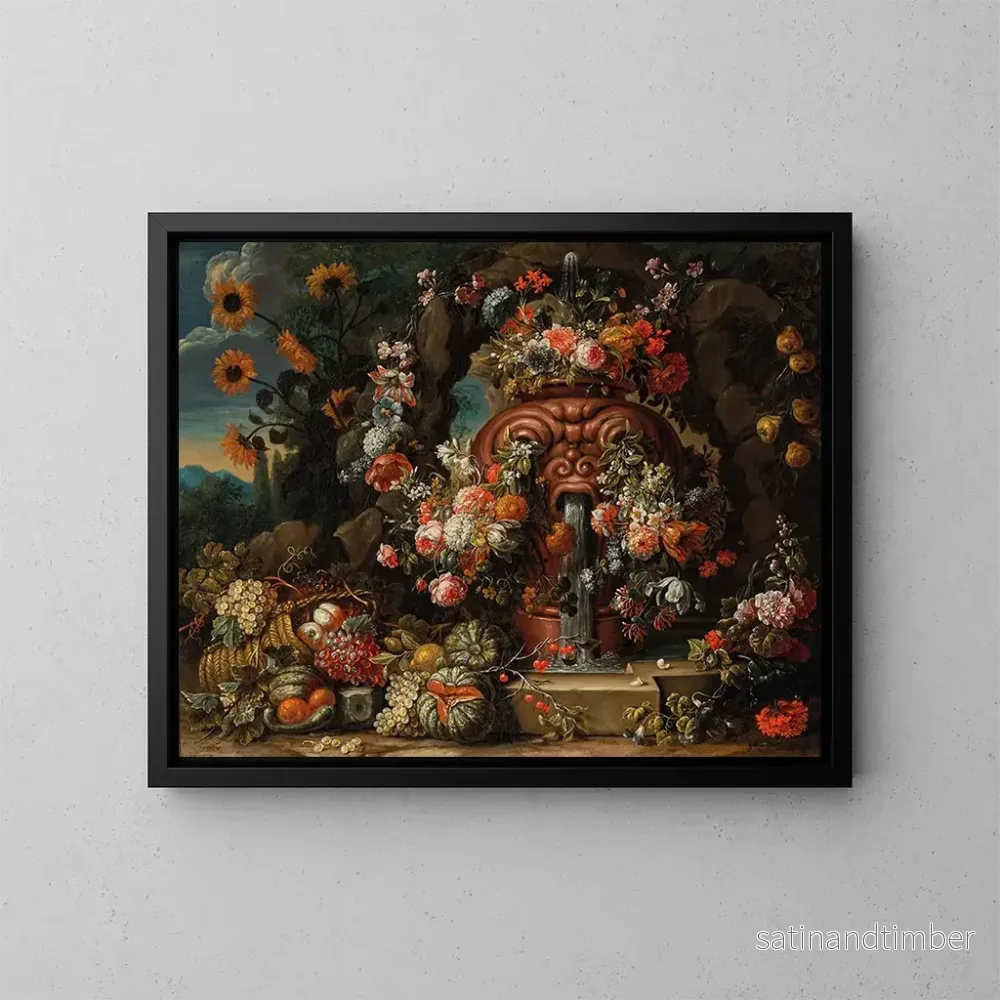 Reproduktion av målningen Fontaine aux fleurs - Gaspar Peeter Verbruggen le Jeune