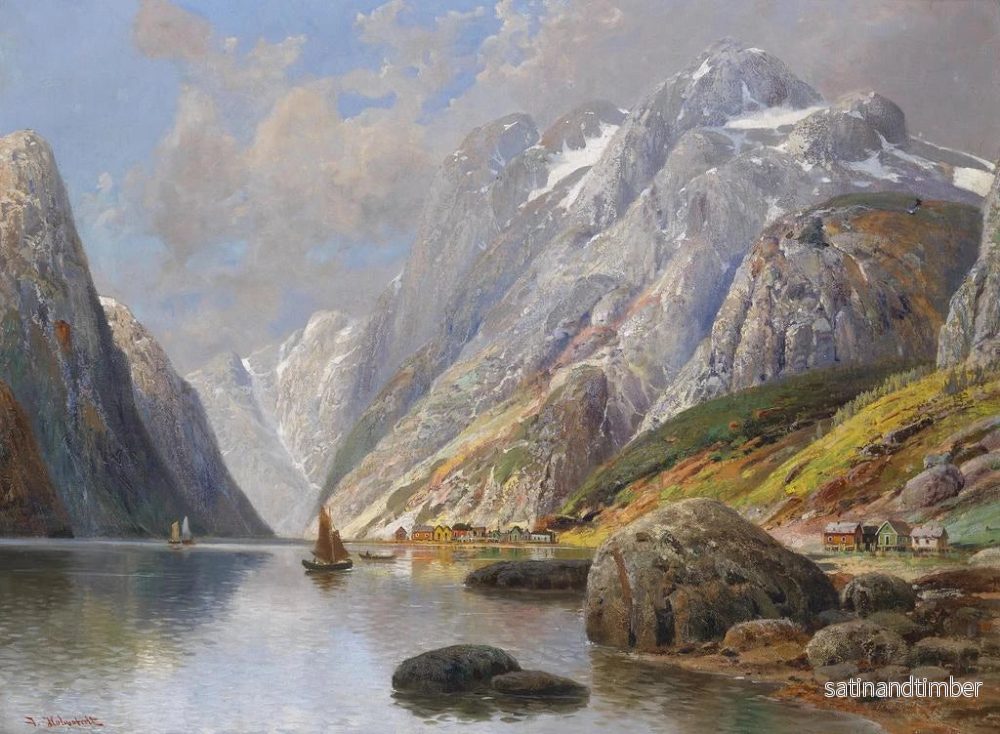 Reproduktion av målningen Landskap av Holmstedt-fjorden - Karl Kaufmann - Bild 2