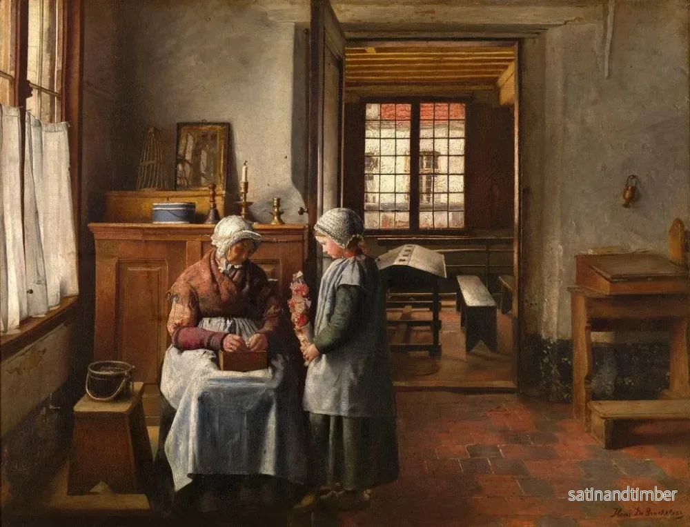 Reproduktion av målningen Le Festin des Grands-Mères - Henri de Braekeleer - Bild 2
