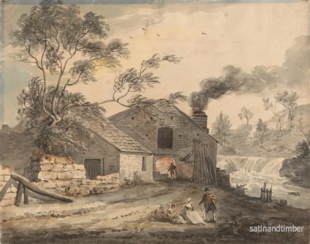 Reproduktion av målningen av järnsmide vid Kent-floden, Westmorland - Paul Sandby - Bild 2