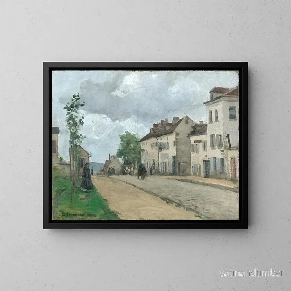 Reproduktion av målningen Rue de Gisors à Pontoise – Camille Pissarro Reproduktion av målningen Rue de Gisors à Pontoise – Camille Pissarro