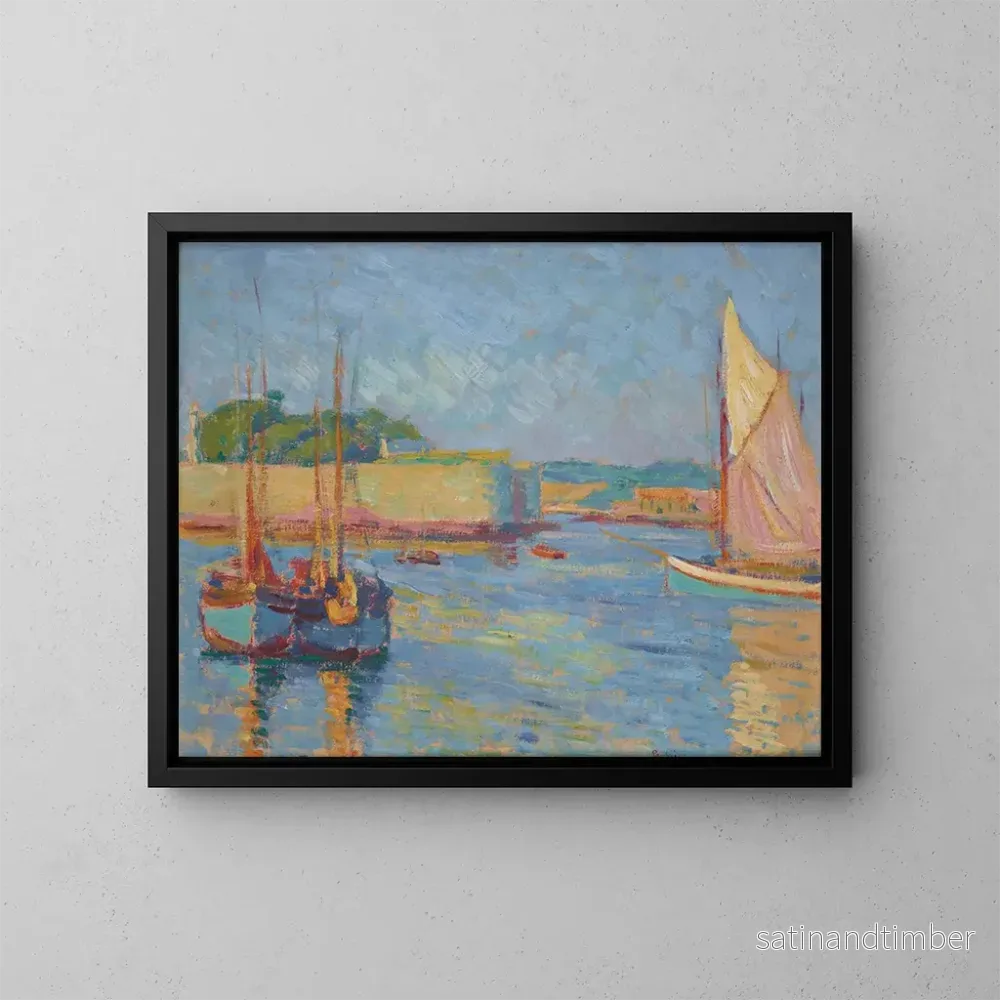 Reproduktion av målningen av hamnen i Concarneau - Józef Pankiewicz