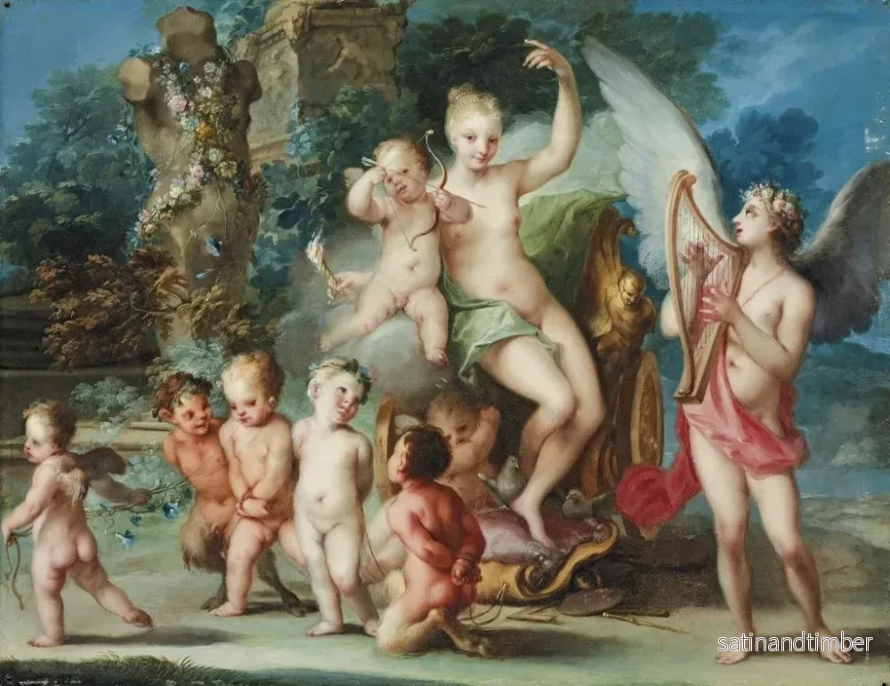 Reproduktion av målningen Le Triomphe de Vénus et de Cupidon - Ignazio Stern - Bild 2