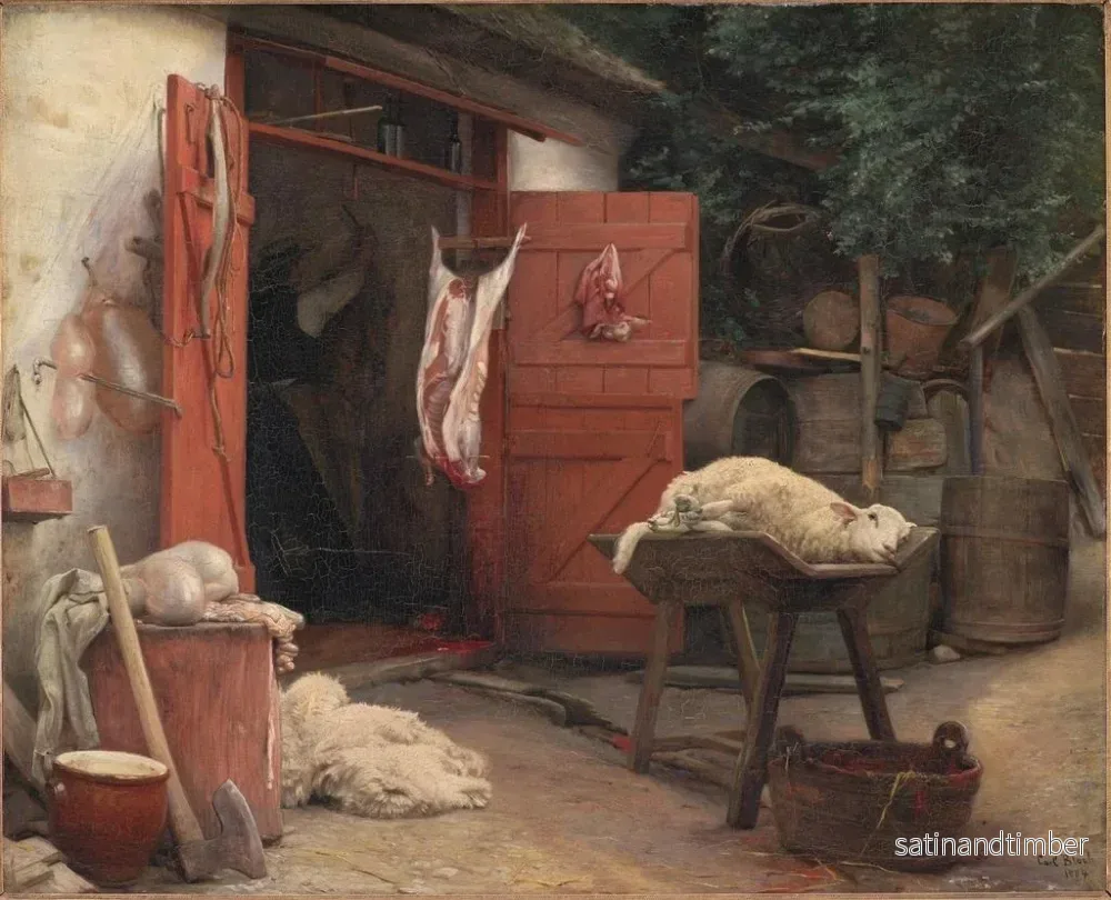 Reproduktion av målningen En slakthus i Hellebk - Carl Bloch - Bild 2
