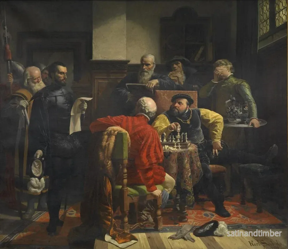 Reproduktion av målningen Annonsering av dödsstraffet vid Johann Friedrich av Sachsen - Karl Swoboda - Bild 2