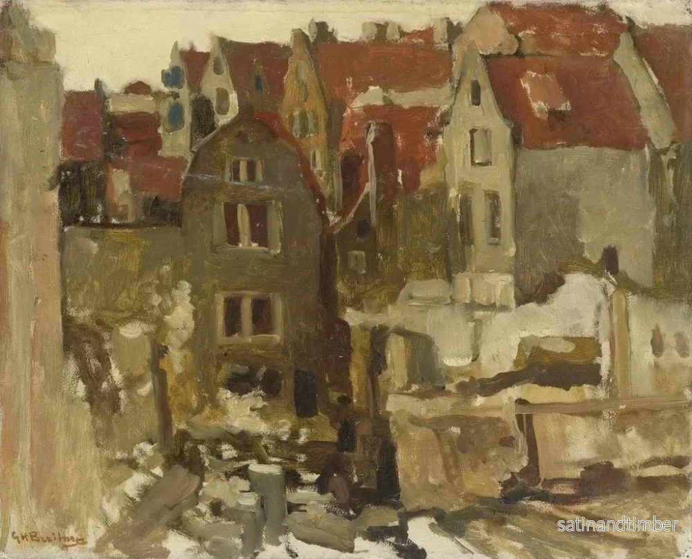 Reproduktion av målningen La démolition du Grand Bazar de la Bourse sur le Nieuwendijk à Amsterdam - George Hendrik Breitner - Bild 2