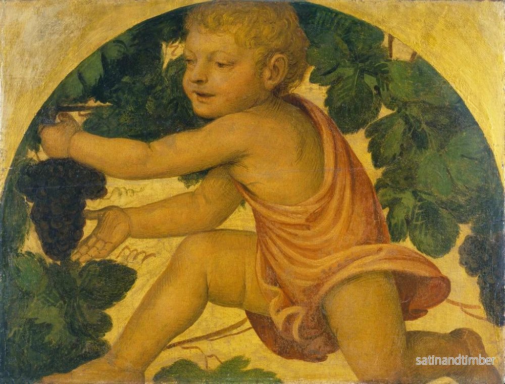 Reproduktion av målningen Putto som plockar druvor - Bernardino Luini - Bild 2