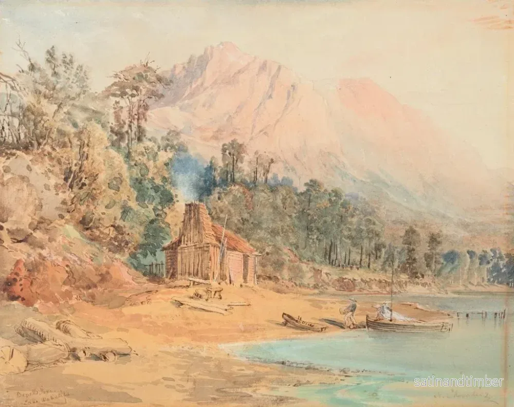 Reproduktion av målningen Magasin Bennells, lac Wakatipu - Nicholas Chevalier - Bild 2