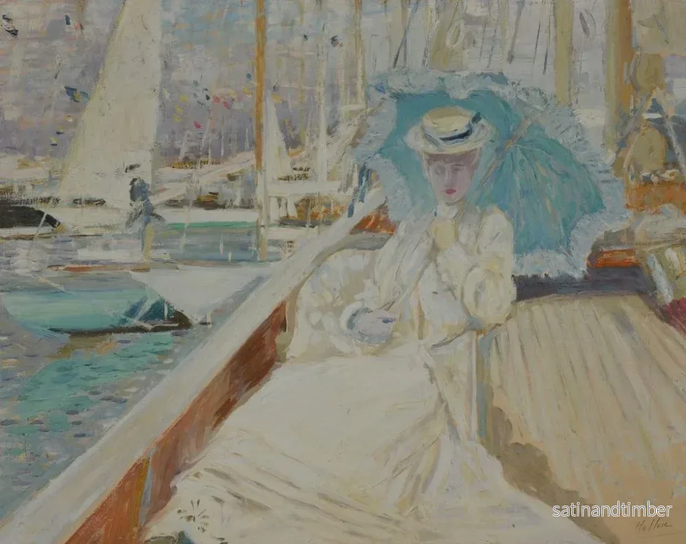 Reproduktion av målningen En bateau - Paul César Helleu - Bild 2