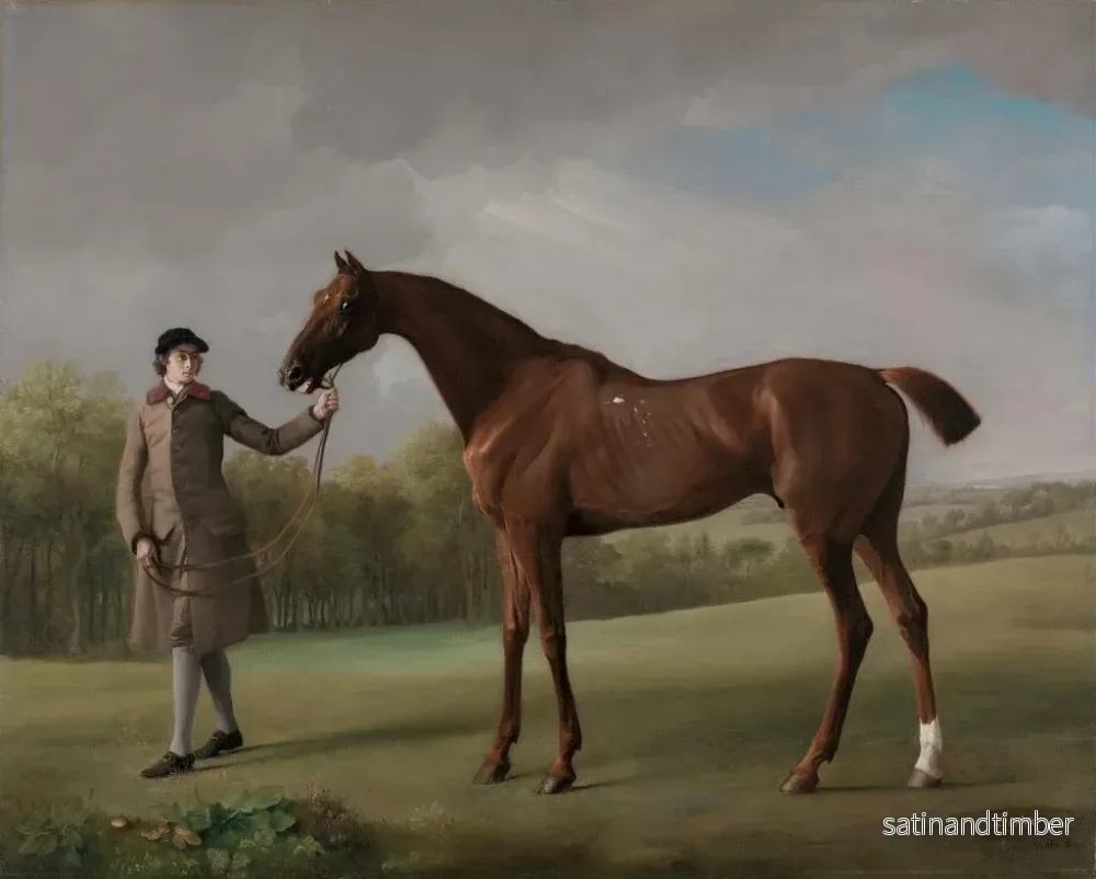 Reproduktion av målningen Lustre tenu par un valet - George Stubbs - Bild 2