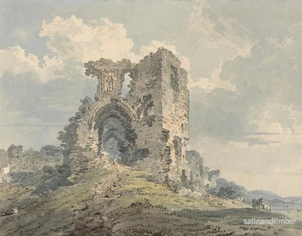 Reproduktion av målningen Château de Denbigh - Thomas Girtin - Bild 2