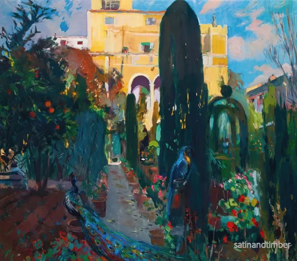 Reproduktion av målningen La maison des artistes à Vilanova i la Geltrú - Joaquín Mir Trinxet - Bild 2