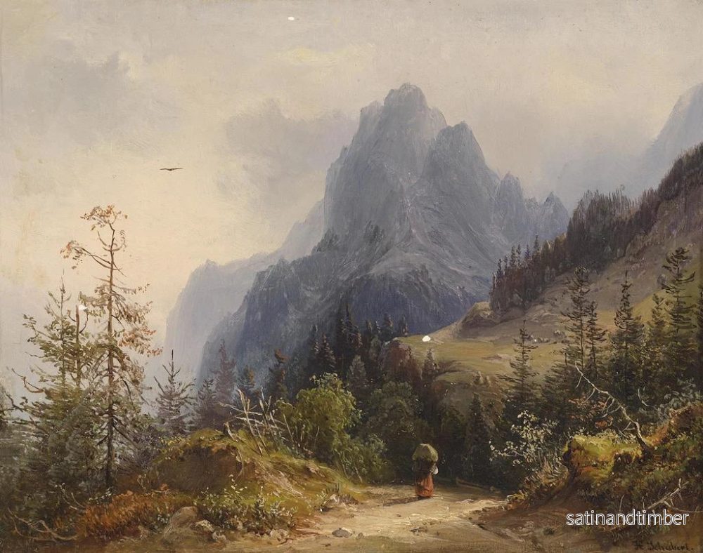 Reproduktion av målningen Vue sur le Mhlsteinhorn - Heinrich Carl Schubert - Bild 2