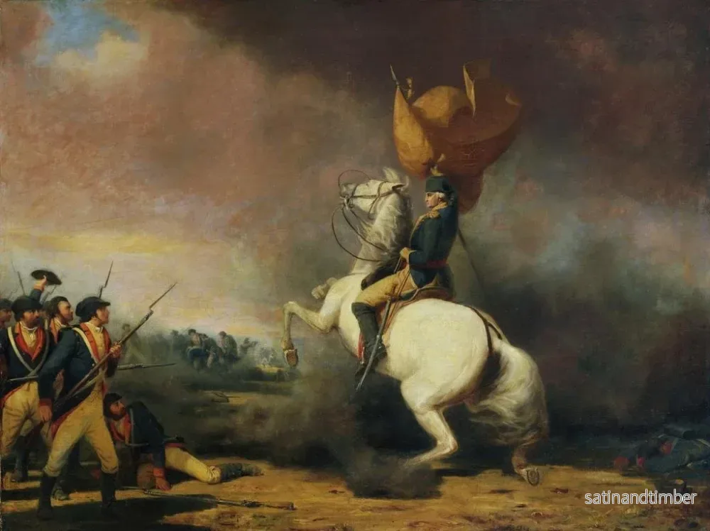 Reproduktion av målningen Washington som samlar amerikanerna vid slaget vid Princeton - William Tylee Ranney - Bild 2