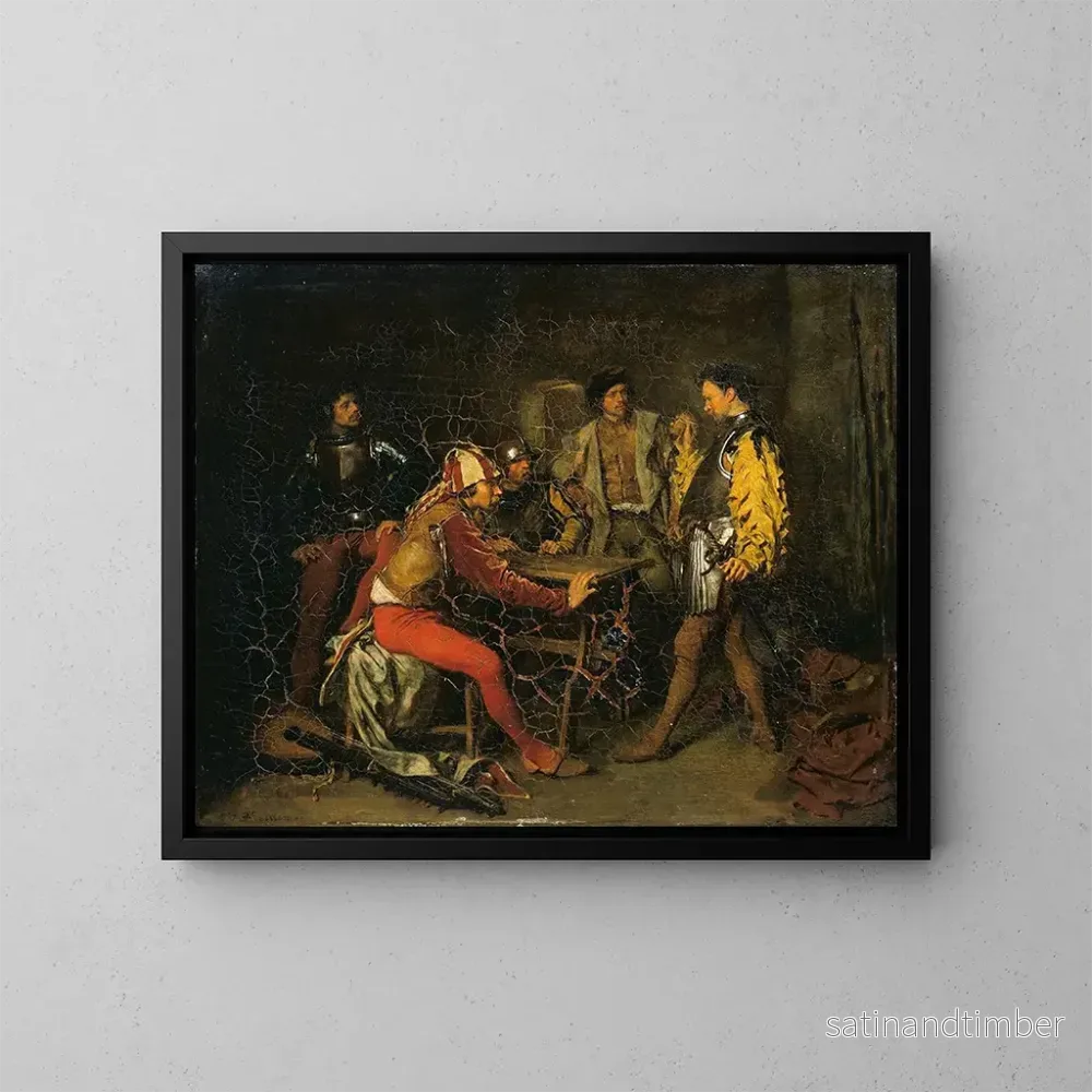 Reproduktion av målningen La salle de garde - Ernest Meissonier
