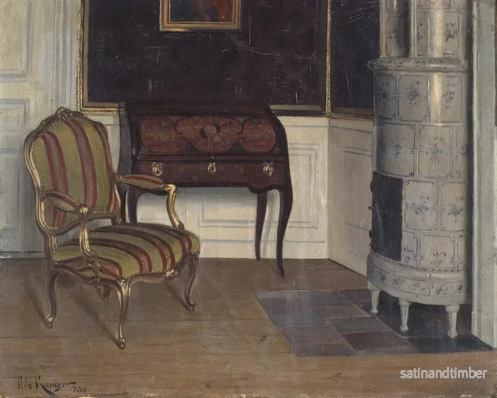 Reproduktion av målningen Le cabinet de la princesse au château de Gripsholm - Nils Kreuger - Bild 2