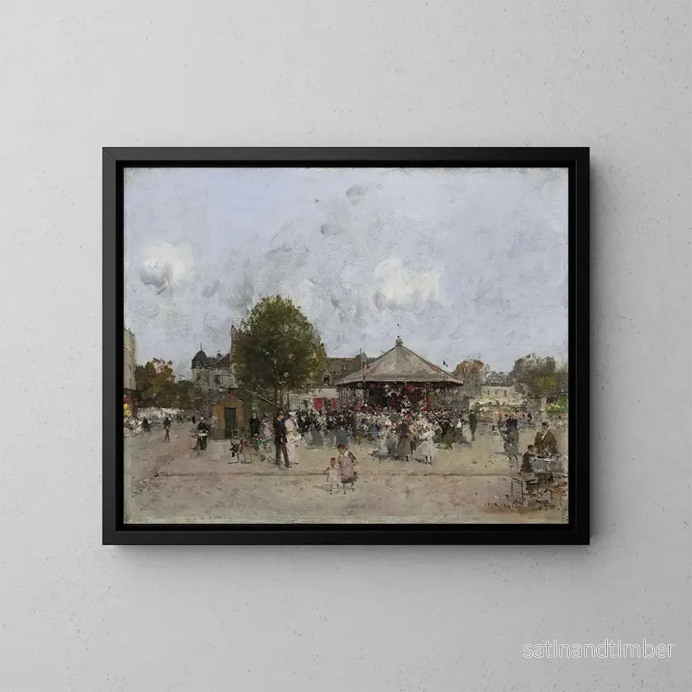 Reproduktion av målningen Fête foraine - Luigi Loir