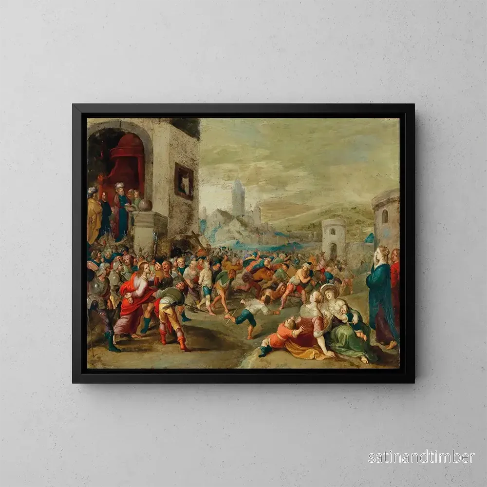 Reproduktion av målningen Pilatus tvättar händerna i oskuld - Frans Francken den yngre