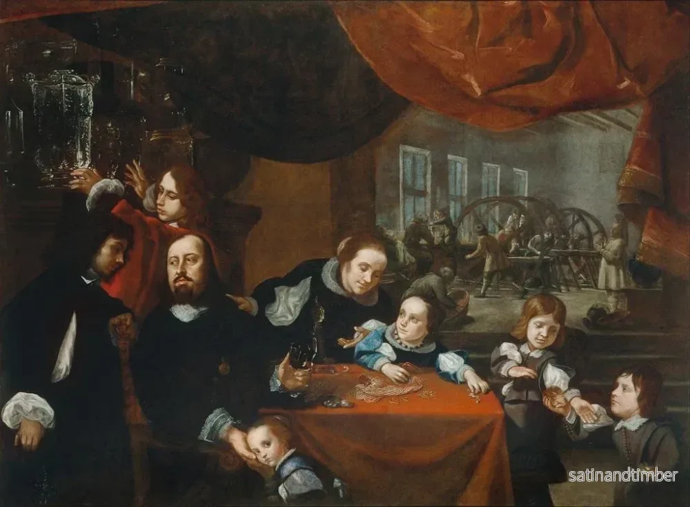 Reproduktion av målningen La famille du tailleur de pierres précieuses Dionysius Miseroni - Karel Škréta - Bild 2
