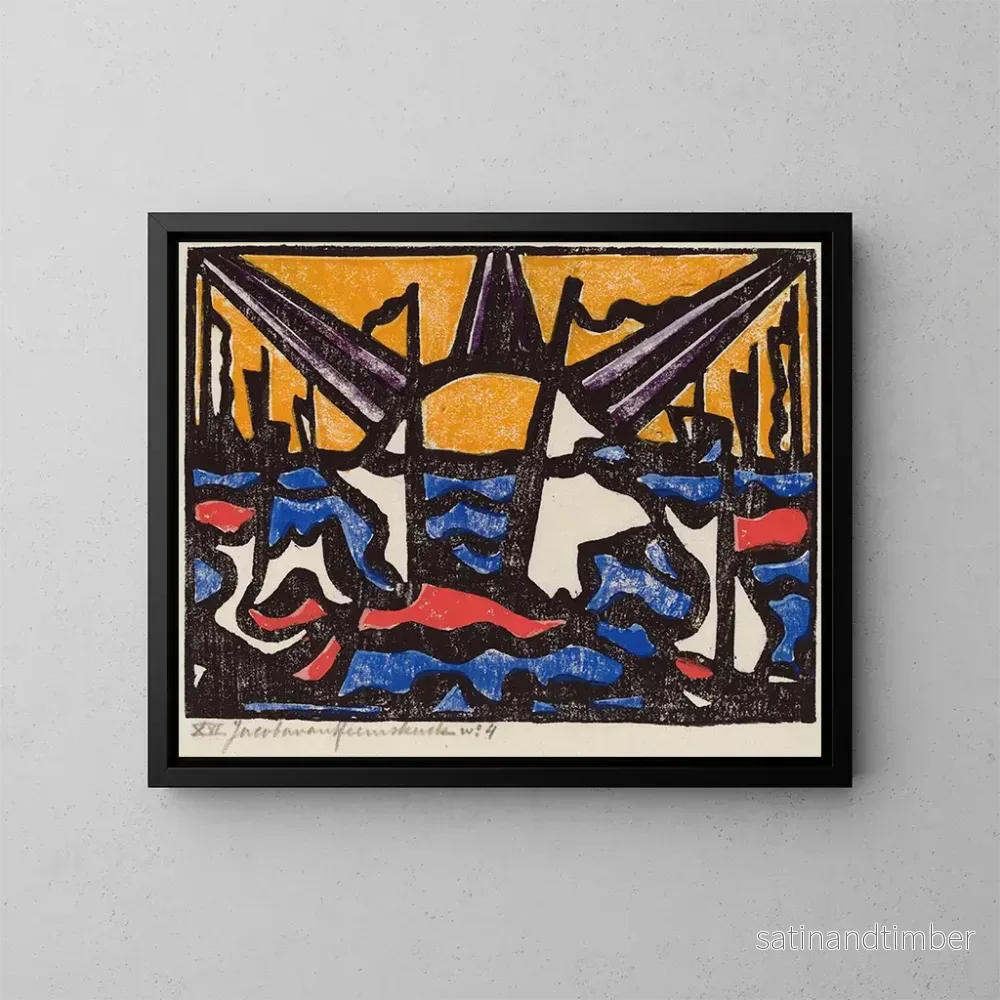 Reproduktion av målningen Landskap med en sol - Jacoba van Heemskerck