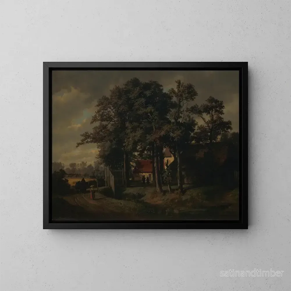 Reproduktion av målningen Ferme à Merksem – Gustave Louis Marie Piron Reproduktion av målningen Ferme à Merksem – Gustave Louis Marie Piron