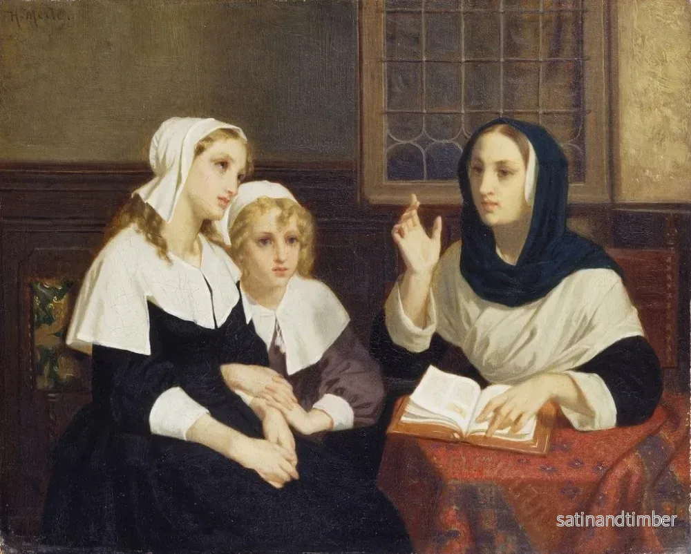 Reproduktion av målningen Läs Bibeln - Hugues Merle - Bild 2