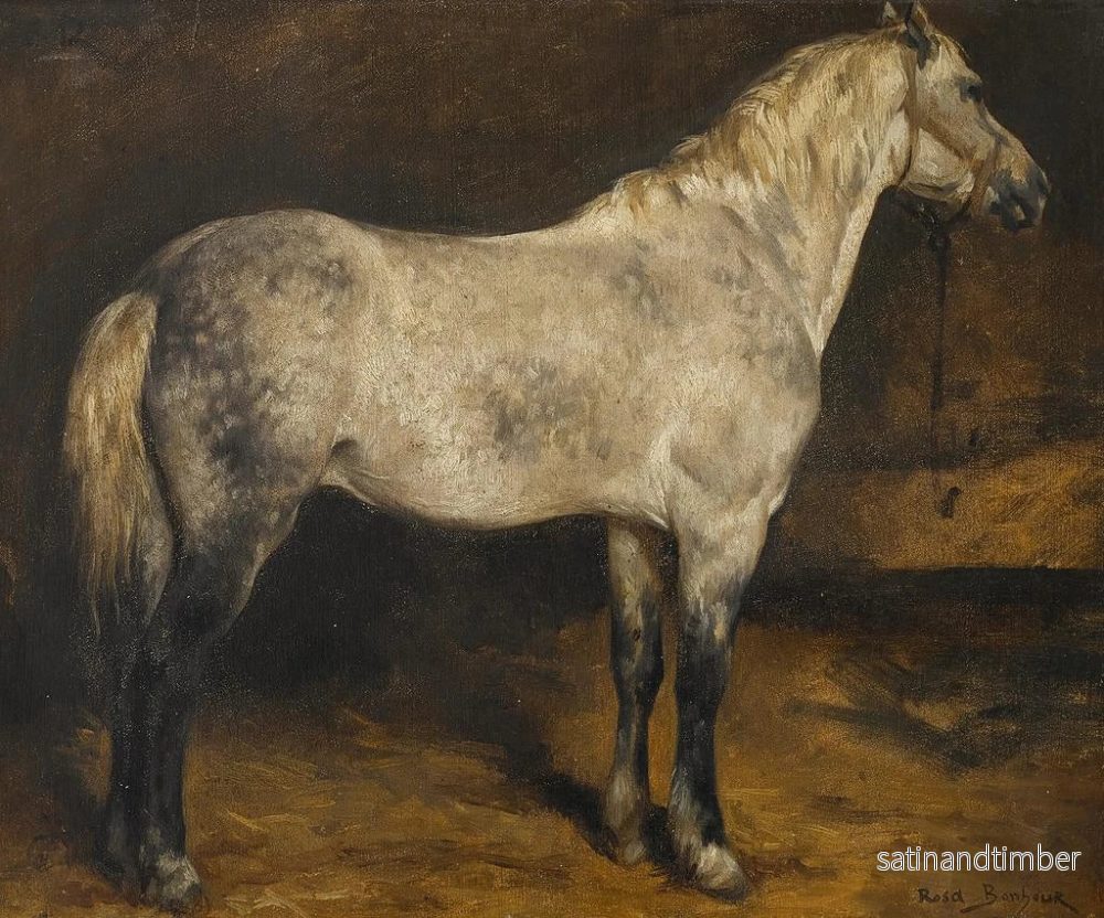 Reproduktion av målningen av en grå häst med fläckar - Rosa Bonheur - Bild 2