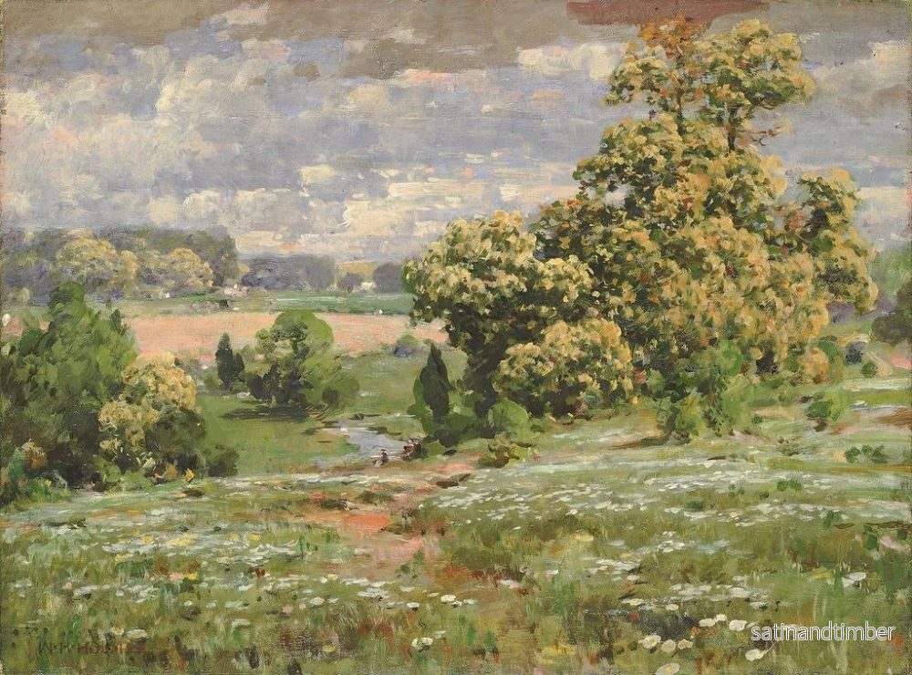 Reproduktion av målningen av kastanjer i blom - William Henry Holmes - Bild 2