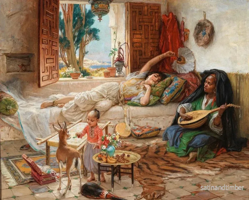Reproduktion av målningen En eftermiddag i Alger - Frederick Arthur Bridgman - Bild 2