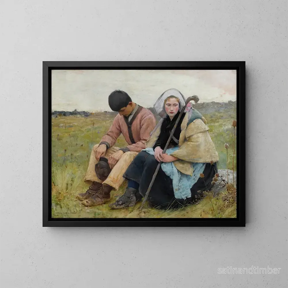 Reproduktion av målningen Auvers-sur-Oise - Charles Sprague Pearce