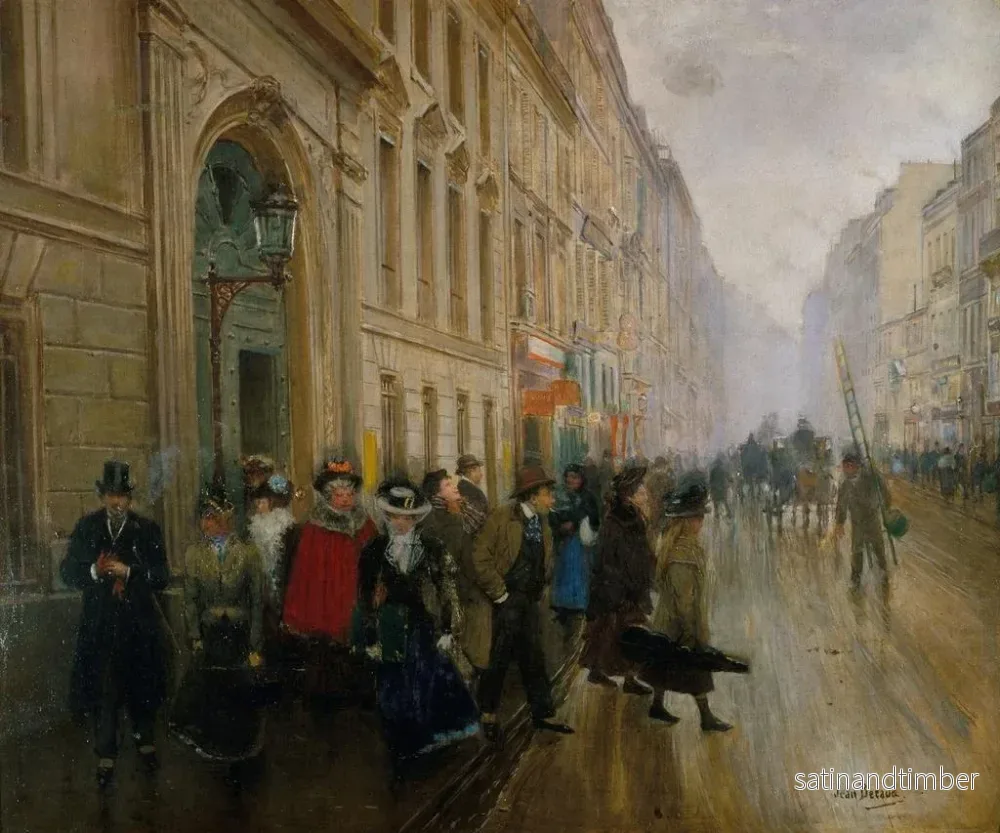 Reproduktion av målningen La sortie du conservatoire - Jean Béraud - Bild 2