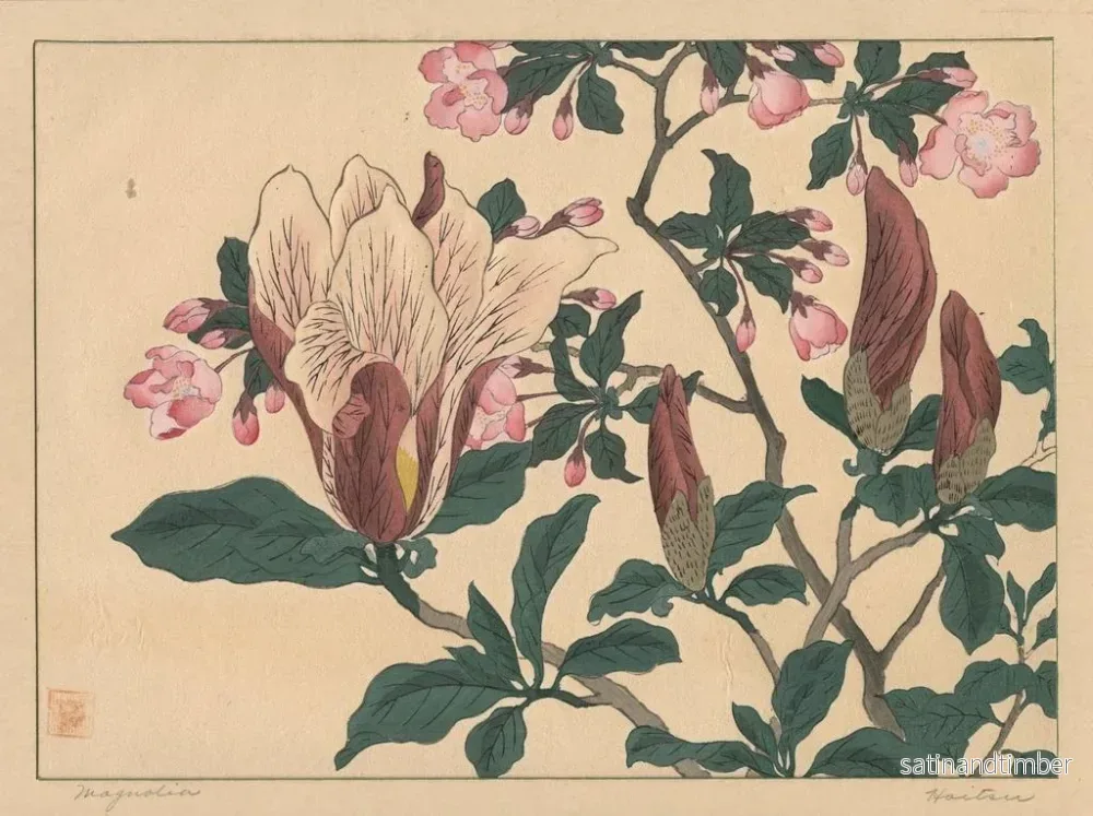 Reproduktion av målningen Magnolia - Sakai Hōitsu - Bild 2