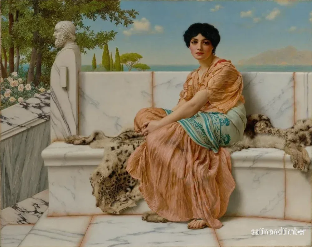 Reproduktion av målningen Rêverie - John William Godward - Bild 2